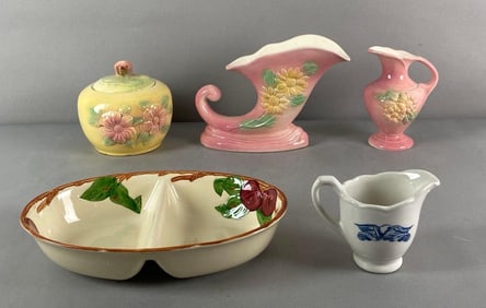 Group of 5 Assorted Pottery Items
