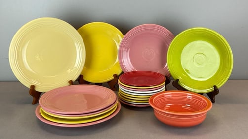 Group of Fiestaware Plates and more