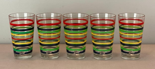 Set of 5 Fiestaware Glasses