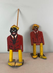Group of 2 Black Americana Stepin Tom Toys