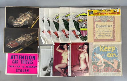 Group of Vintage Iron-On Transfers and More