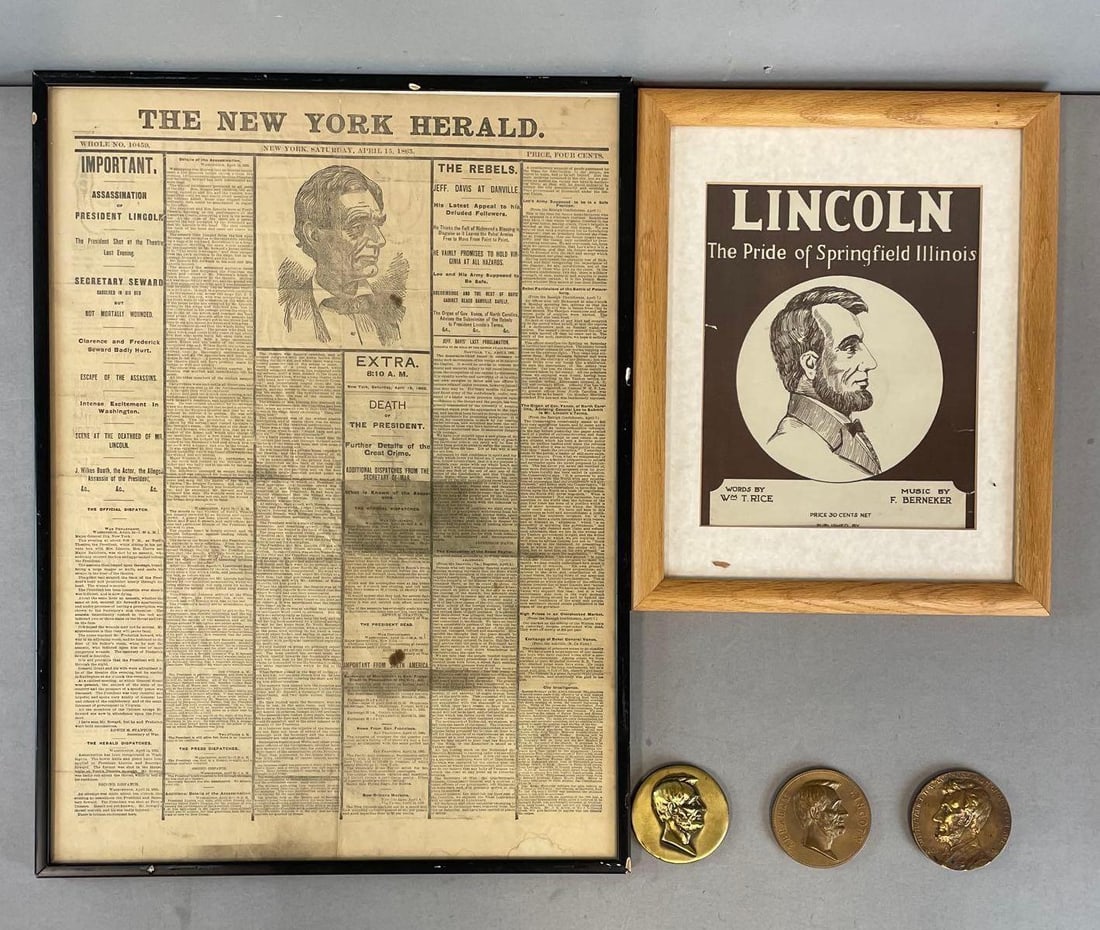 Group of Abraham Lincoln Bronze Medals and More (1 of 5)