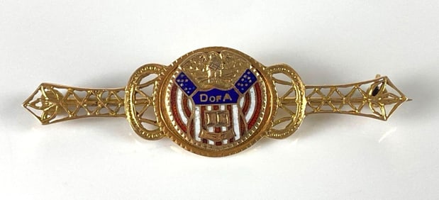10K Gold DOA/Daughters of America Pin