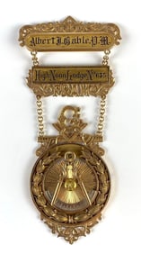 14K Gold 1923-24 High Noon Lodge No. 635 Master Freemasons Medal