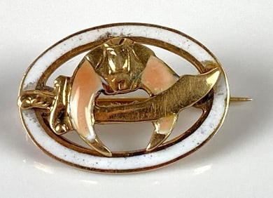 14K Gold Mystic Shrine Scimitar Sword Pin