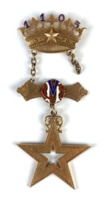 1/20 10K Gold-Filled Masonic VMC Arcanum Medal