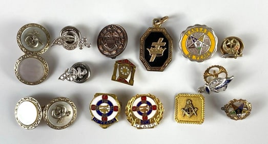 Group of Masonic/Fraternal Pins and More