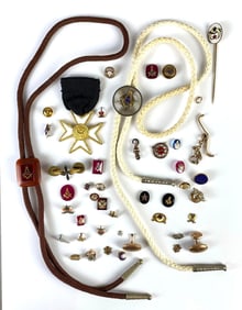 Group of Masonic/Fraternal Pins and More