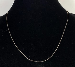 14K Gold Delicate Open Link Necklace