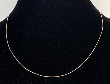 14K Gold Box Chain Necklace