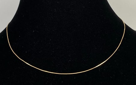 14K Gold Box Chain Necklace