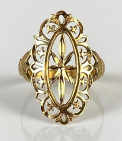 14K Gold Filagree Ring
