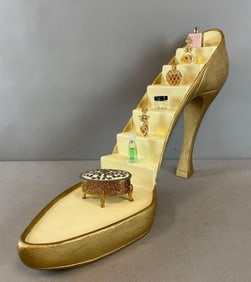 High Heel Shoe Display with Perfume Bottles