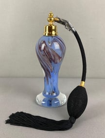 Swirled Glass Perfume Bottle with Atomizer
