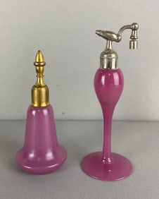 Group of 2 Purple Perfume Bottles