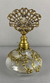 Ormolu Filigree Perfume Bottle with Dabber
