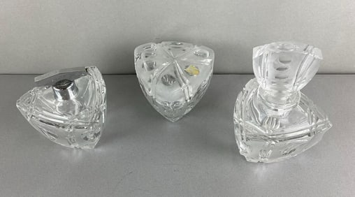 Group of 2 Cut Crystal Perfume Bottles and More