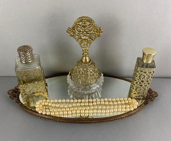 Group of 3 Filigree Perfume Bottles and More