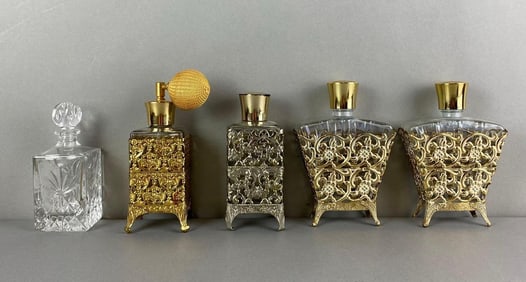 Group of 5 Assorted Perfume Bottles