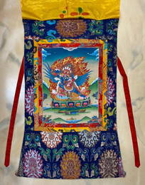 Vintage Tibetan Hand Painted Vajrakilaya Thangka