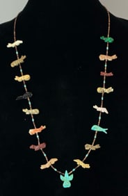 Stone Animal Charm Necklace