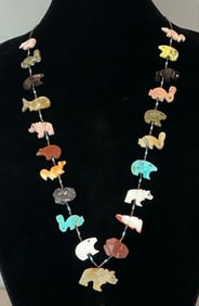 Stone Animal Charm Necklace