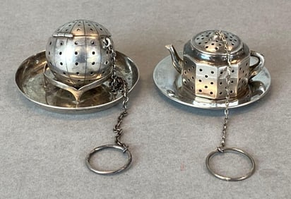 Group of Sterling Silver Tea Steepers