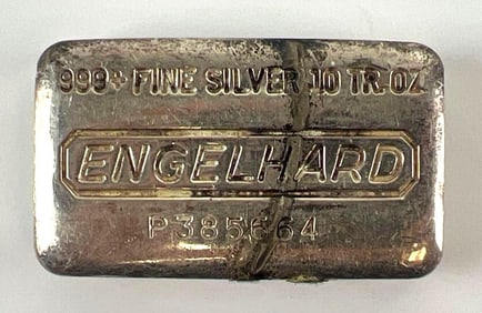 Engelhard 10 oz .999 Fine Silver Bar