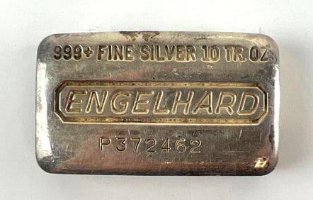 Engelhard 10 oz .999 Fine Silver Bar