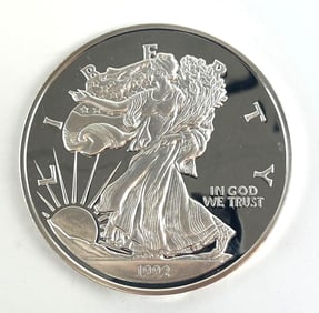 1992 Silver Eagle 1/2 Pound .999 Fine Silver Round