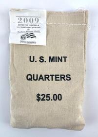 2009 US Mint $25 Canvas Bag of Norther Mariana Islands Quarters