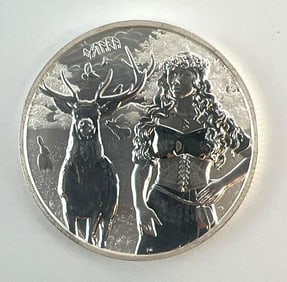 2023 Germanic 5 Mark Ostara 1 oz AG 999.9 Silver Round