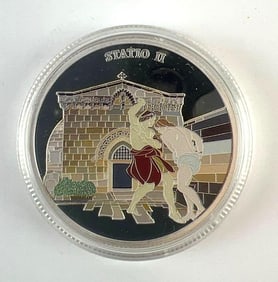 The Holy Land Mint Jerusalem Statio II 1 oz .999 Fine Silver Round