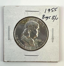 1955 US Benjamin Franklin Silver Half Dollar