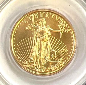 2020 US Mint $5 1/10 oz American Gold Eagle with COA