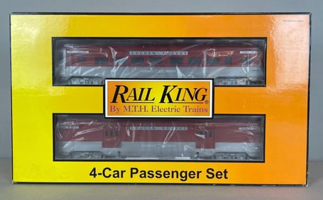 MTH Rail King O Scale Rock Island 4 Car Streamlined Passenger Set