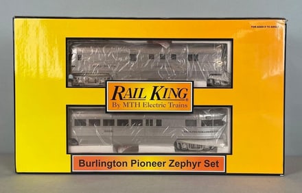MTH Rail King O Scale Burlington Pioneer Zephyr Locomotive Set