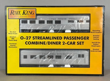 MTH Rail King O Scale California Zephyr Passenger Car Set