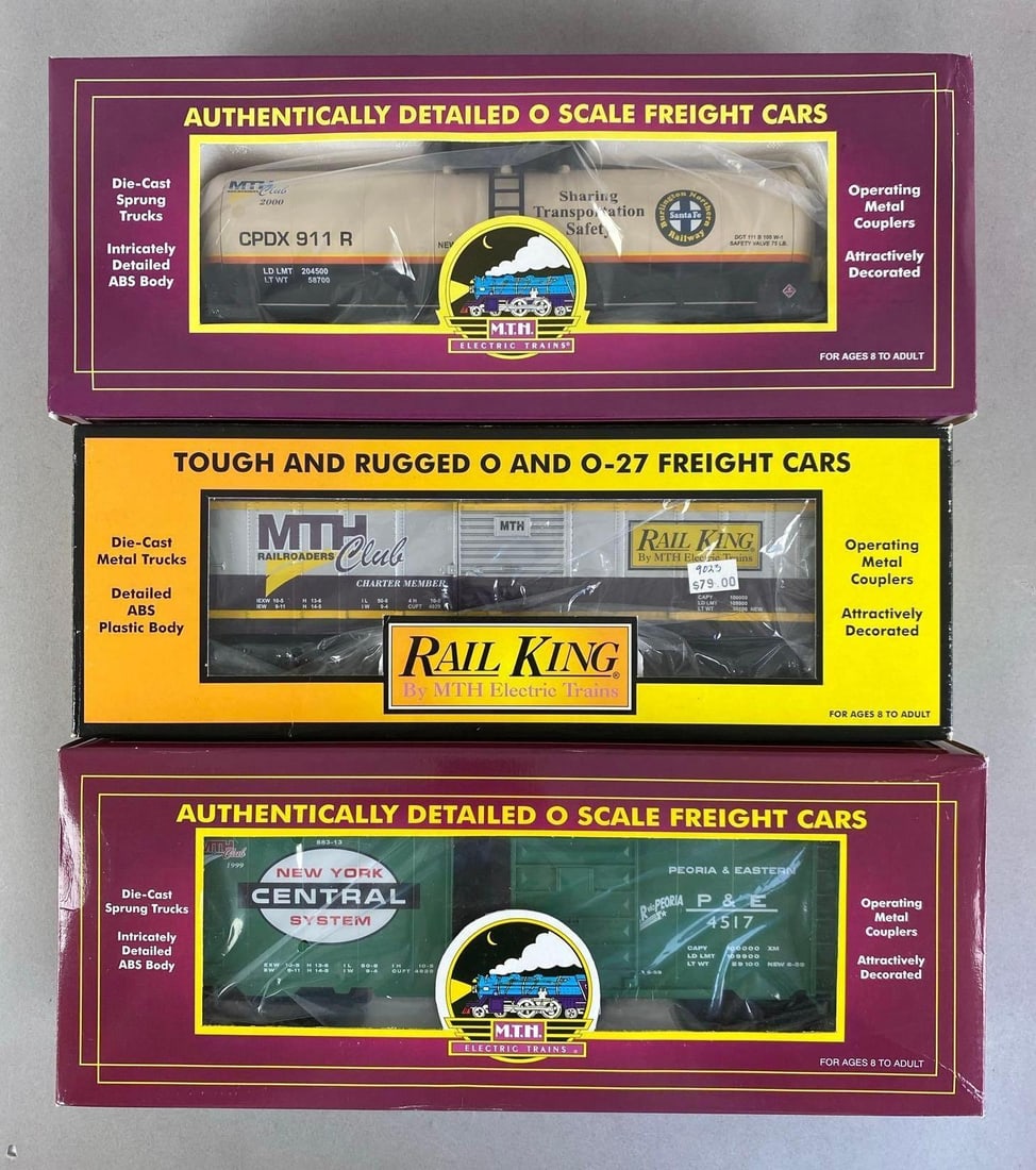 Group of 3 MTH O Scale Train Cara (1 of 2)