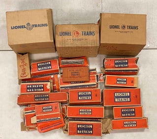 Group of Vintage Lionel O Scale Model Train Boxes
