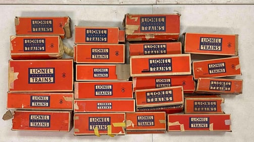 Group of Empty Lionel O Scale Model Train Boxes