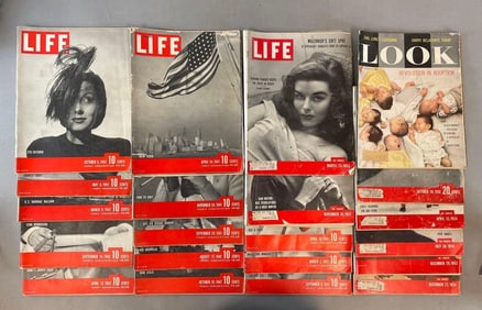 Group of 1940s / 50s Life Magazines