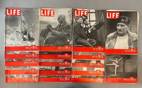 Group of 1940s Life Magazines