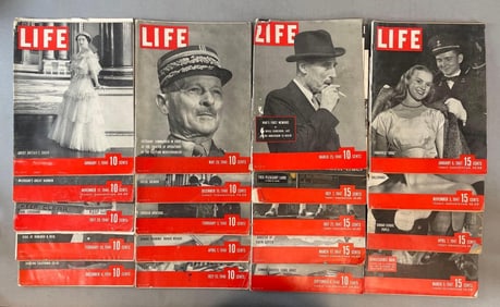Group of 1940s Life Magazines