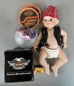 Group of Harley Davidson Motorcycle Items