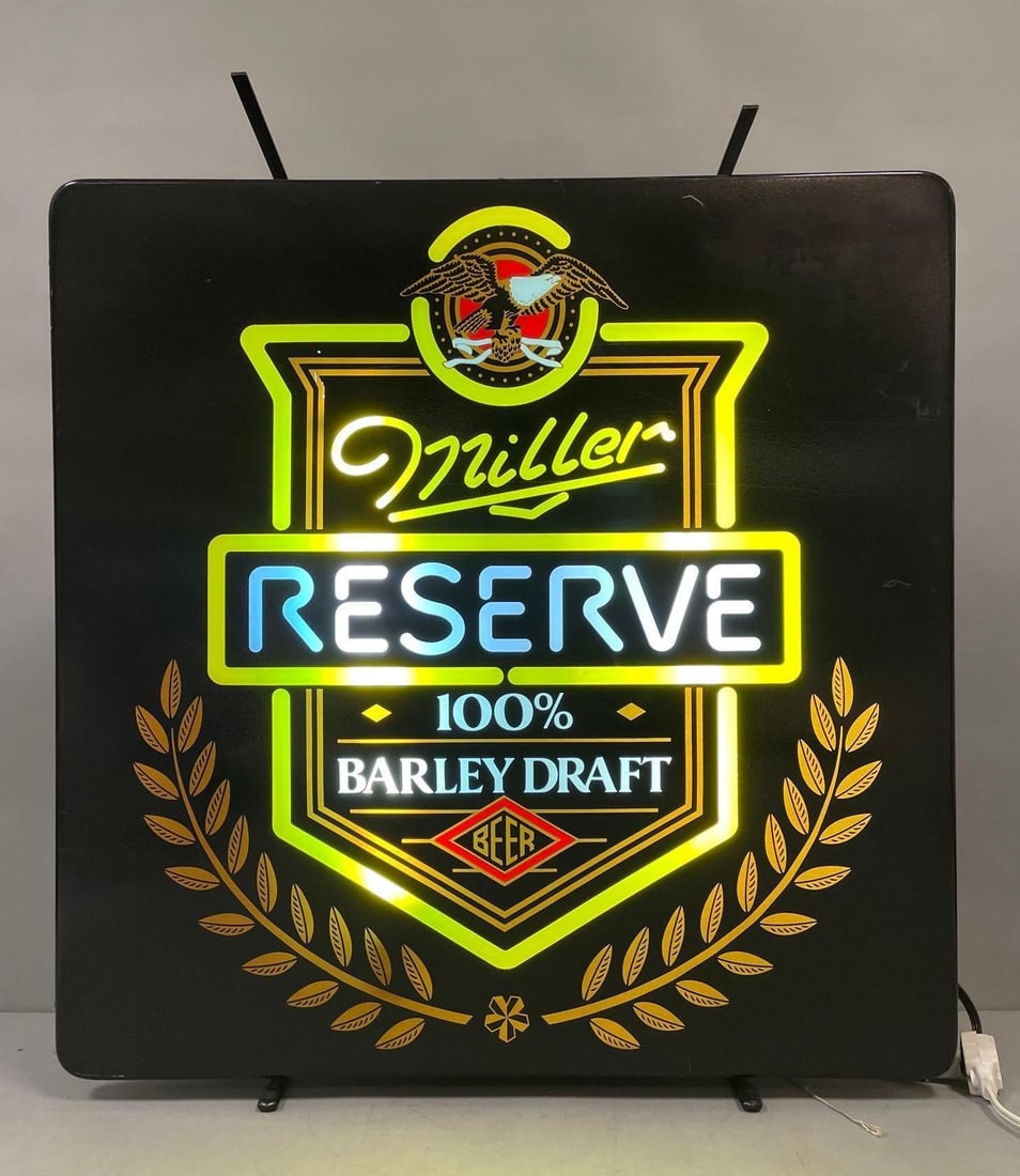 Miller Reserve Beer Light-Up Advertising Sign (1 of 3)