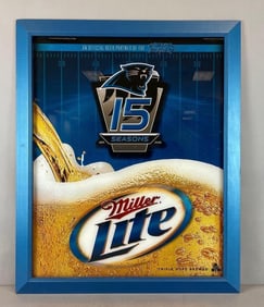 Miller Lite Carolina Panthers Beer Advertising Sign