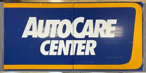 Auto Care Center Metal Advertising Sign