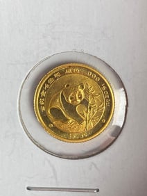 1988 China 5 Yuan Panda 1/20oz .999 Fine Gold Coin