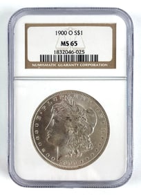 NGC Graded 1900-O Morgan Silver Dollar MS65